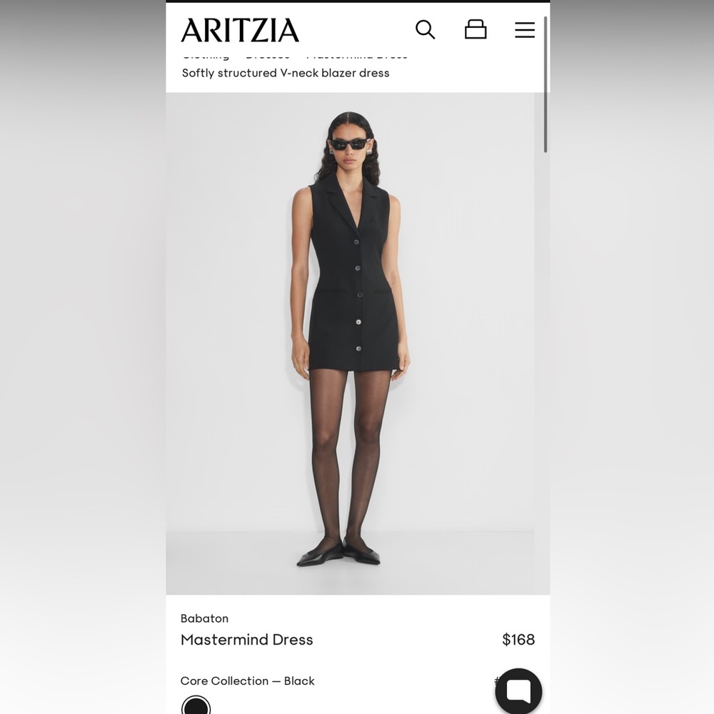 Brand new Aritzia sleeveless blazer dress